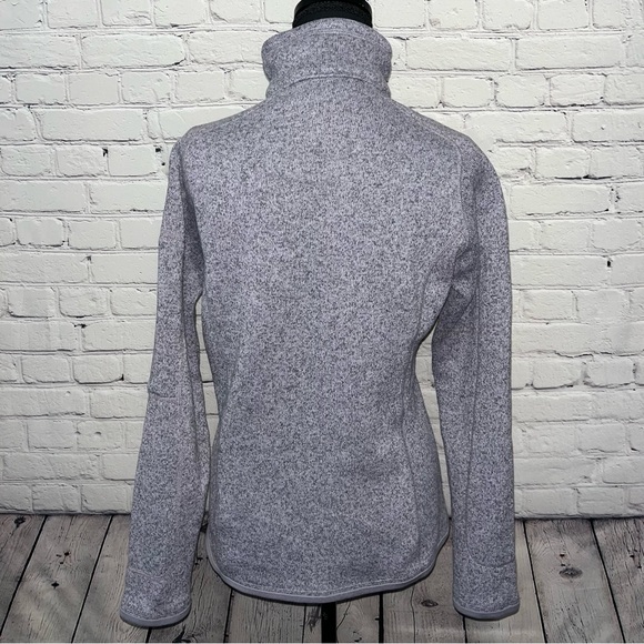 Patagonia Heathered Purple Quarter-Zip Fleece Pullover Sweater Size Medium - Picture 12 of 14